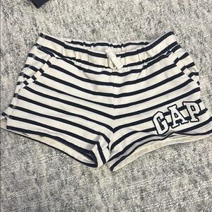 GAP Kids Black and White Striped Casual Shorts